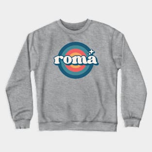 Vintage Rome Sunset Seal // Retro City Emblem for Rome, Italy Crewneck Sweatshirt